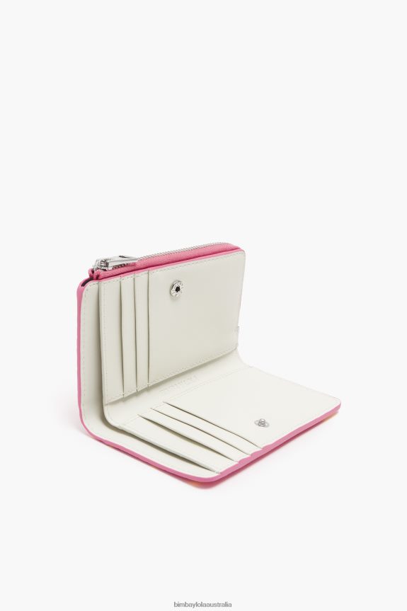 Accessories 4062VZ1038 Pink Bimba Y Lola Crocodile Print Purse