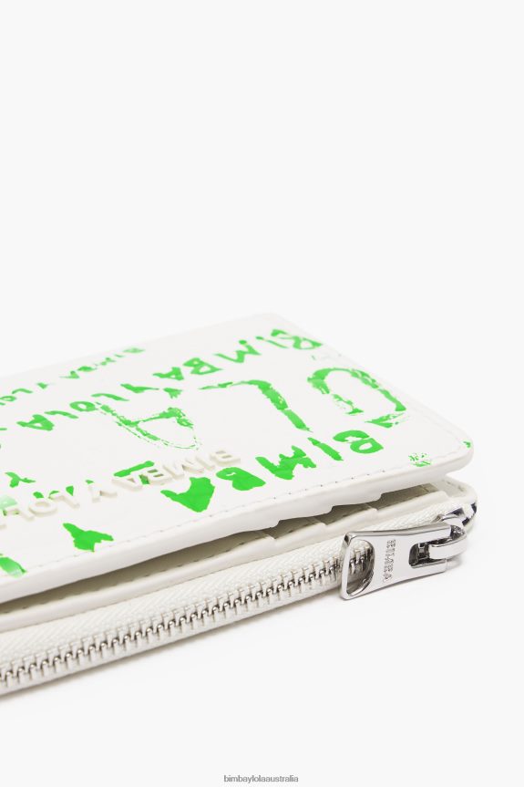 Accessories 4062VZ1039 White Bimba Y Lola Rectangular Crocodile Print Purse