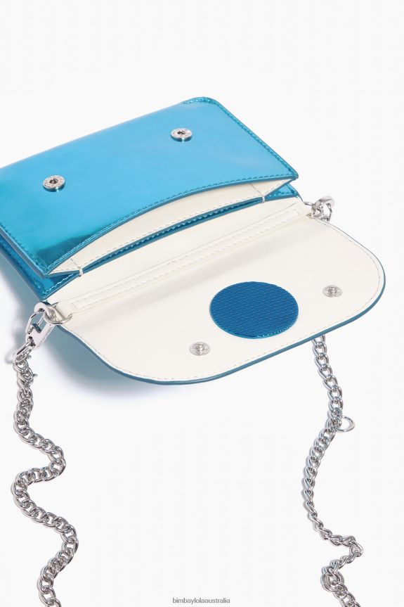 Accessories 4062VZ1049 Blue Bimba Y Lola Patent Purse