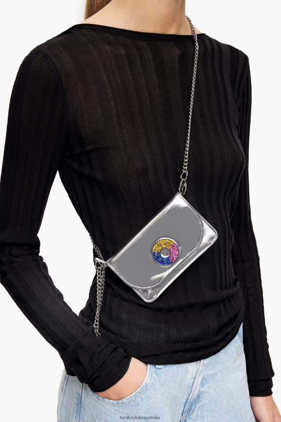 Accessories 4062VZ1050 Silver Bimba Y Lola Patent Purse