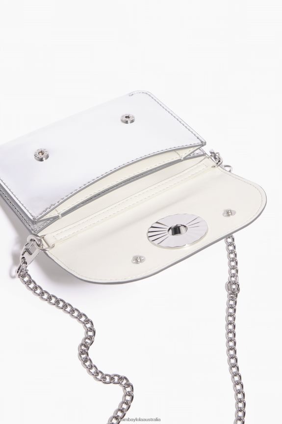 Accessories 4062VZ1050 Silver Bimba Y Lola Patent Purse