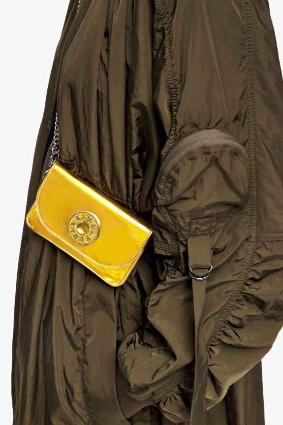 Accessories 4062VZ1051 Yellow Bimba Y Lola Patent Purse