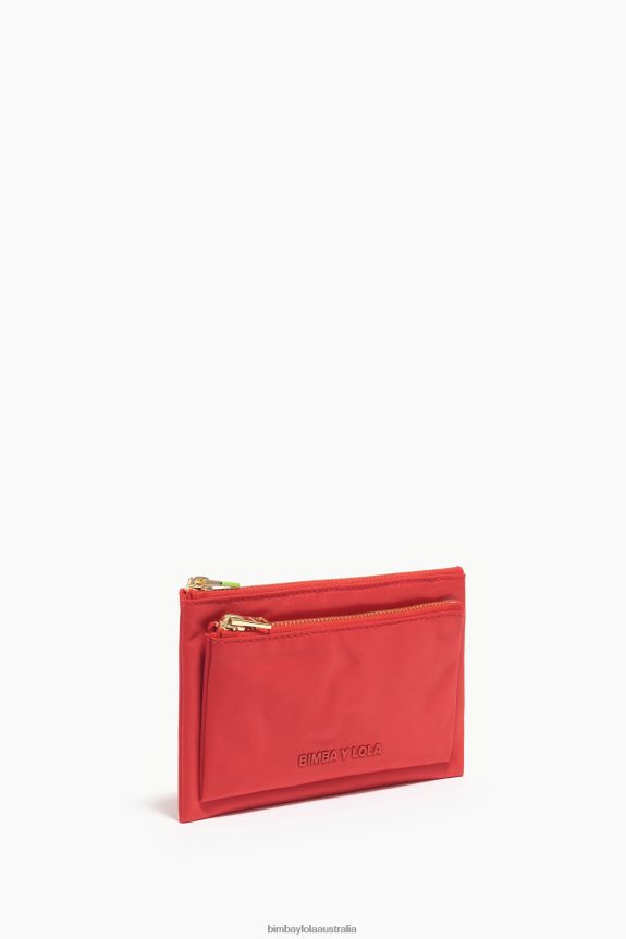 Accessories 4062VZ1054 Red Bimba Y Lola Nylon Double Purse