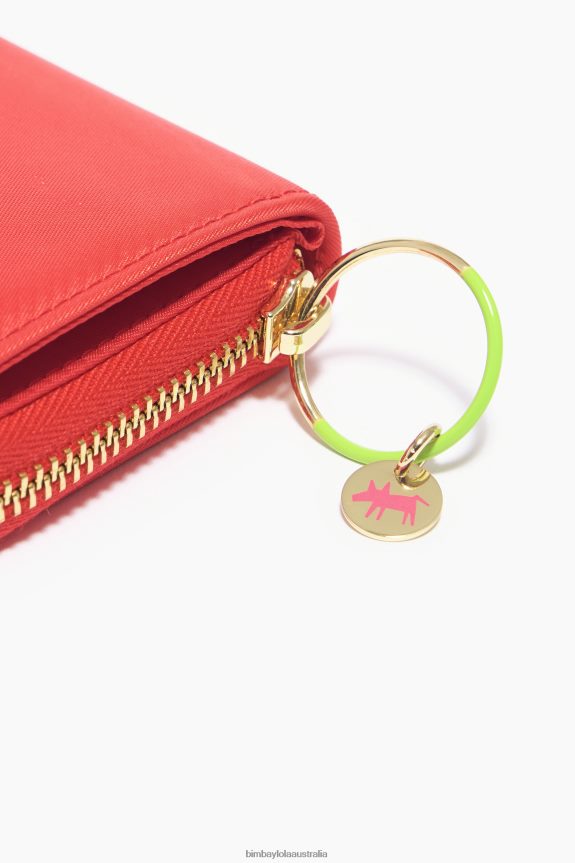 Accessories 4062VZ1057 Red Bimba Y Lola Nylon Flap Purse