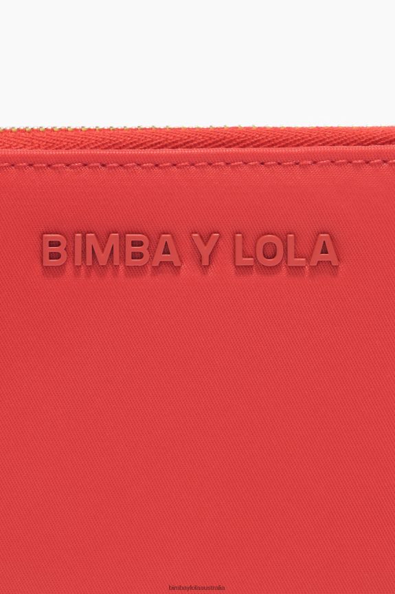 Accessories 4062VZ1057 Red Bimba Y Lola Nylon Flap Purse