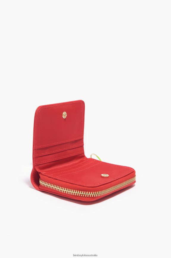 Accessories 4062VZ1057 Red Bimba Y Lola Nylon Flap Purse