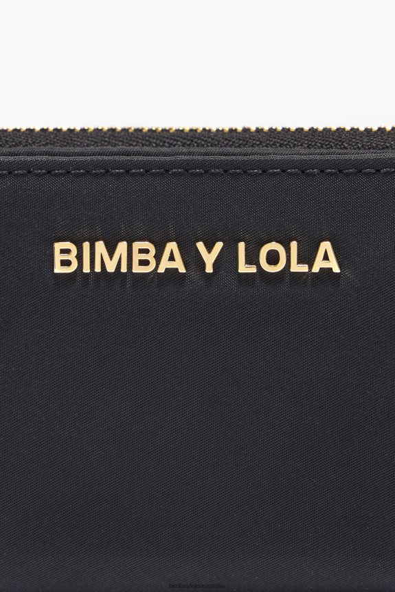 Accessories 4062VZ1058 Black Bimba Y Lola Nylon Flap Purse