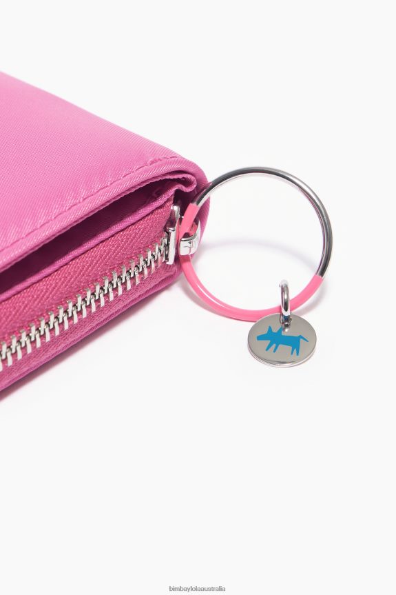 Accessories 4062VZ1059 Pink Bimba Y Lola Nylon Flap Purse