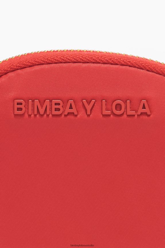 Accessories 4062VZ1060 Red Bimba Y Lola Nylon Oval Coin Purse
