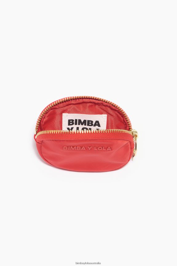Accessories 4062VZ1060 Red Bimba Y Lola Nylon Oval Coin Purse