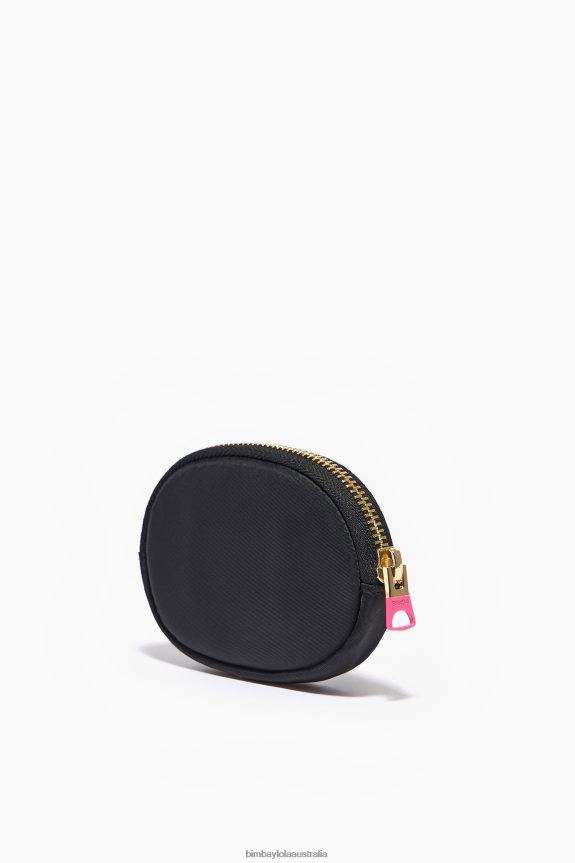 Accessories 4062VZ1061 Black Bimba Y Lola Nylon Oval Coin Purse