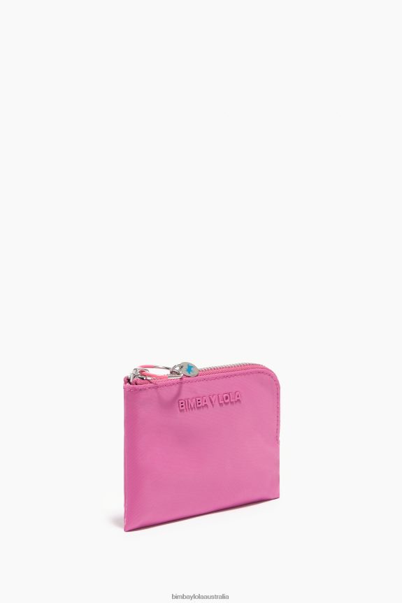 Accessories 4062VZ1063 Pink Bimba Y Lola Nylon Curved Coin Purse