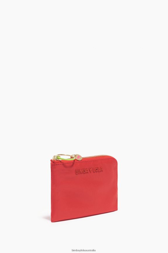 Accessories 4062VZ1064 Red Bimba Y Lola Nylon Curved Coin Purse