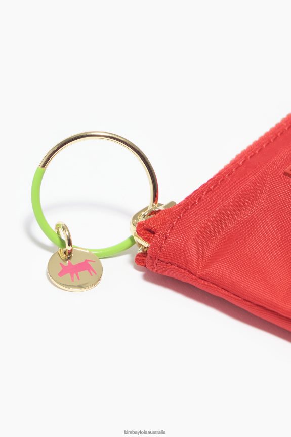 Accessories 4062VZ1064 Red Bimba Y Lola Nylon Curved Coin Purse
