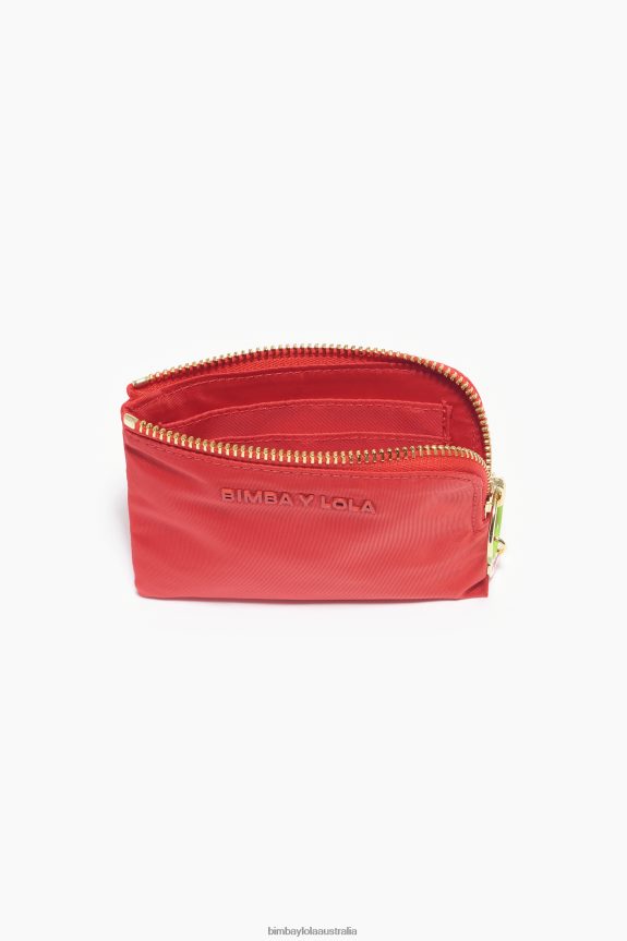 Accessories 4062VZ1064 Red Bimba Y Lola Nylon Curved Coin Purse