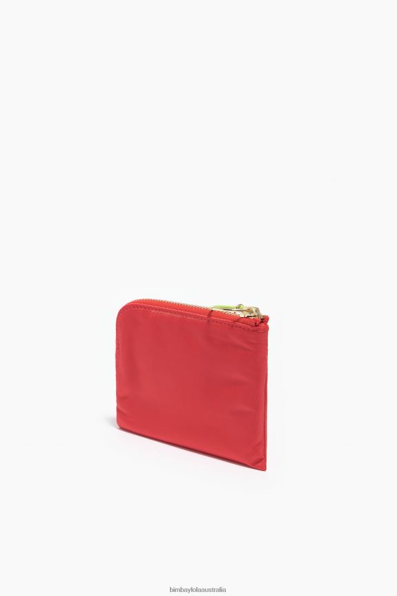 Accessories 4062VZ1064 Red Bimba Y Lola Nylon Curved Coin Purse
