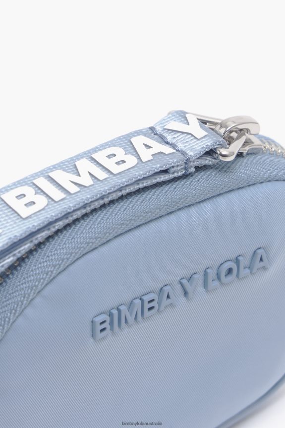 Accessories 4062VZ977 Blue Bimba Y Lola Pastel Nylon Oval Coin Purse