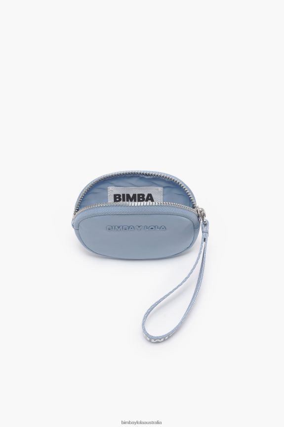 Accessories 4062VZ977 Blue Bimba Y Lola Pastel Nylon Oval Coin Purse