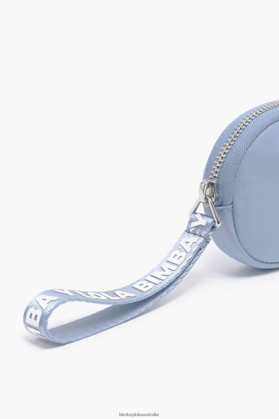 Accessories 4062VZ977 Blue Bimba Y Lola Pastel Nylon Oval Coin Purse