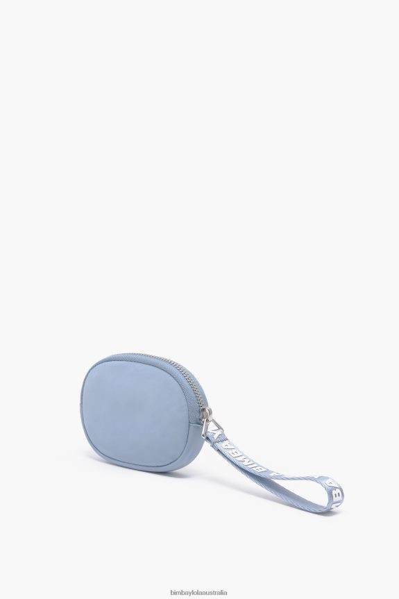 Accessories 4062VZ977 Blue Bimba Y Lola Pastel Nylon Oval Coin Purse