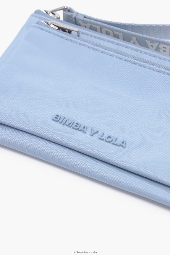 Accessories 4062VZ979 Blue Bimba Y Lola Nylon Double Purse