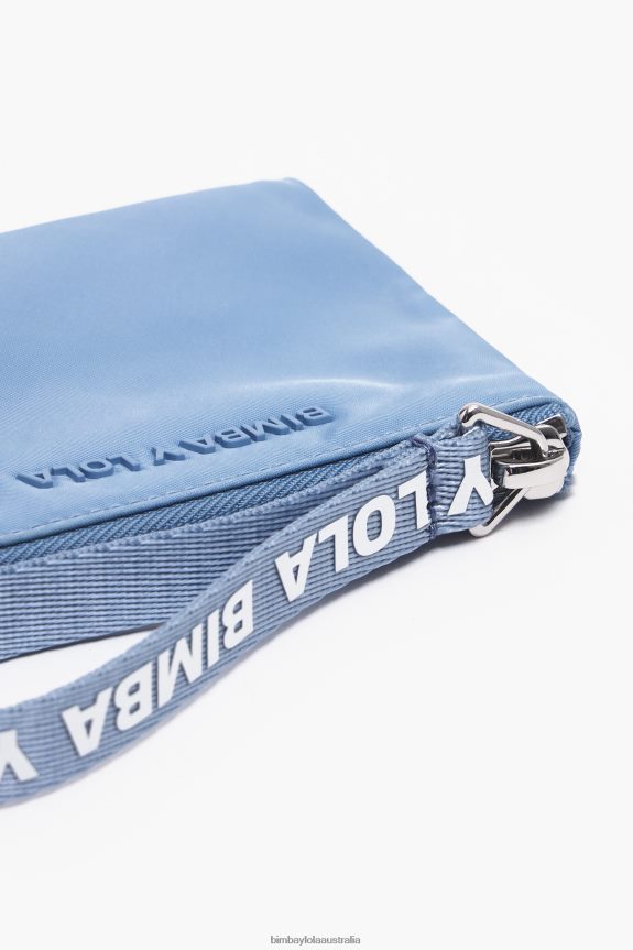 Accessories 4062VZ981 Blue Bimba Y Lola Pastel Nylon Curved Coin Purse