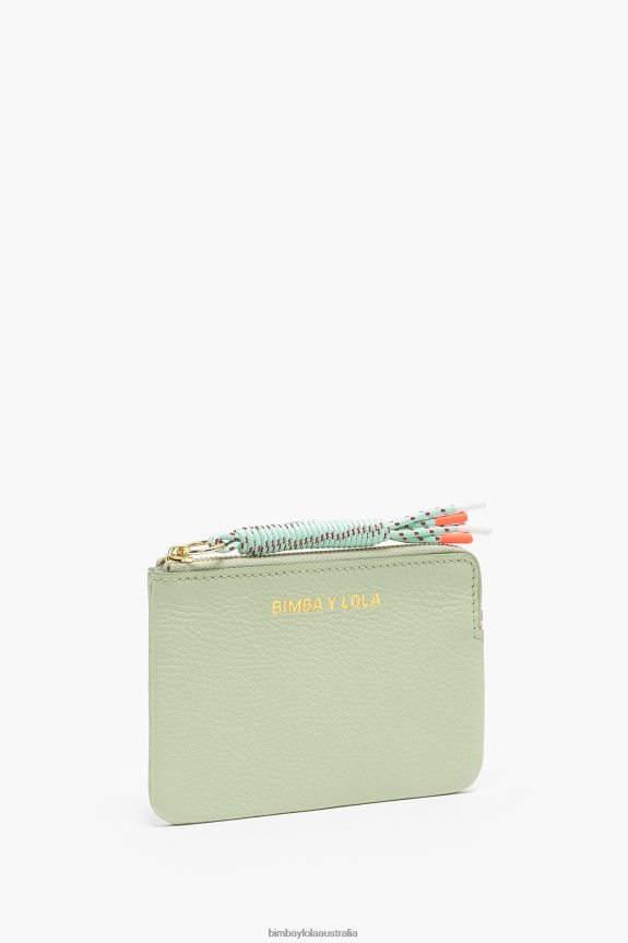 Accessories 4062VZ986 Green Bimba Y Lola Pastel Leather Rectangular Coin Purse