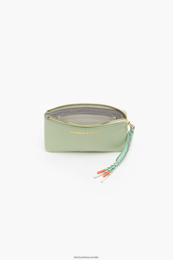 Accessories 4062VZ986 Green Bimba Y Lola Pastel Leather Rectangular Coin Purse