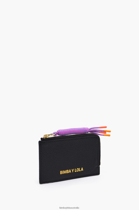 Accessories 4062VZ987 Black Bimba Y Lola Leather Rectangular Coin Purse