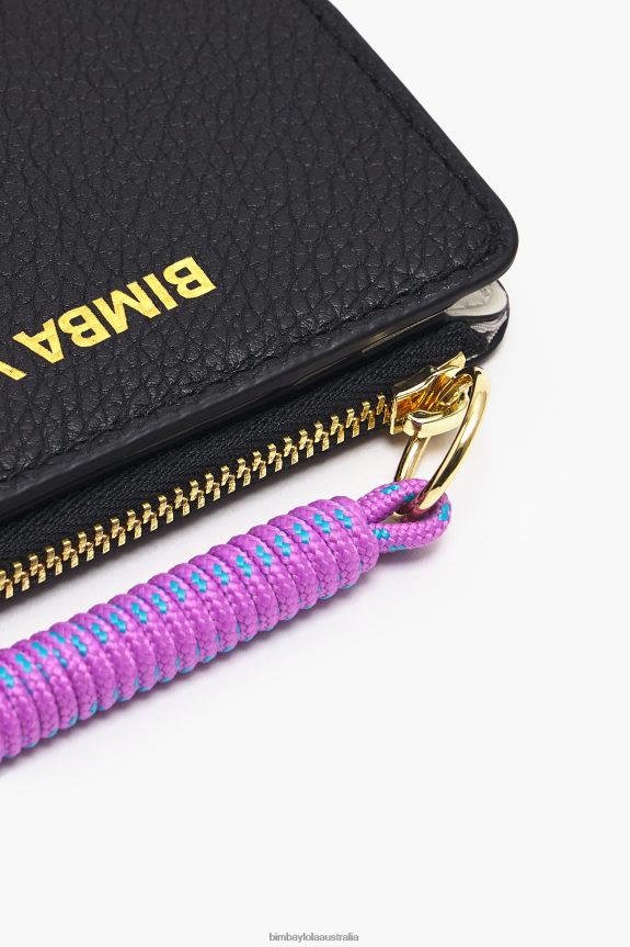 Accessories 4062VZ989 Black Bimba Y Lola Leather Rectangular Purse