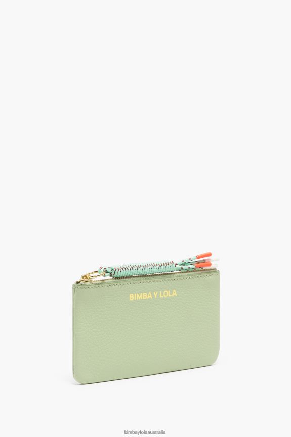 Accessories 4062VZ990 Green Bimba Y Lola Pastel Leather Rectangular Coin Purse