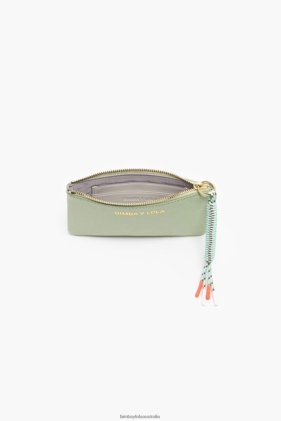 Accessories 4062VZ990 Green Bimba Y Lola Pastel Leather Rectangular Coin Purse