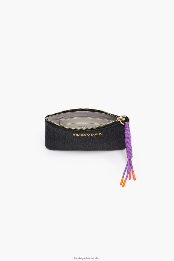 Accessories 4062VZ991 Black Bimba Y Lola Leather Rectangular Coin Purse