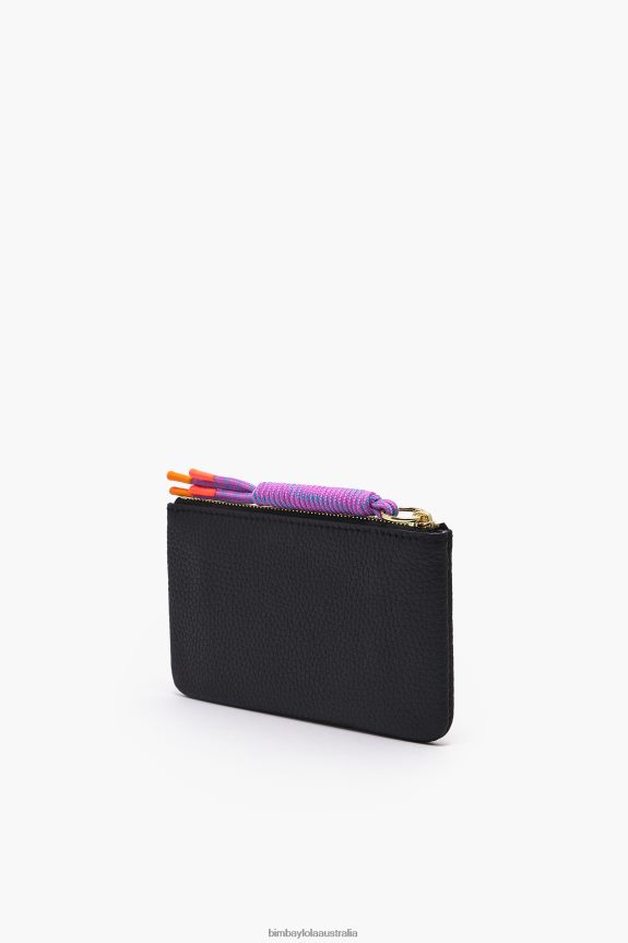 Accessories 4062VZ991 Black Bimba Y Lola Leather Rectangular Coin Purse