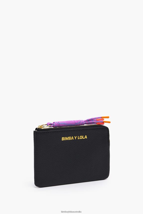 Accessories 4062VZ993 Black Bimba Y Lola Leather Rectangular Coin Purse
