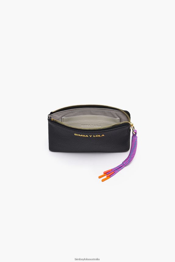 Accessories 4062VZ993 Black Bimba Y Lola Leather Rectangular Coin Purse