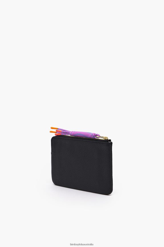 Accessories 4062VZ993 Black Bimba Y Lola Leather Rectangular Coin Purse