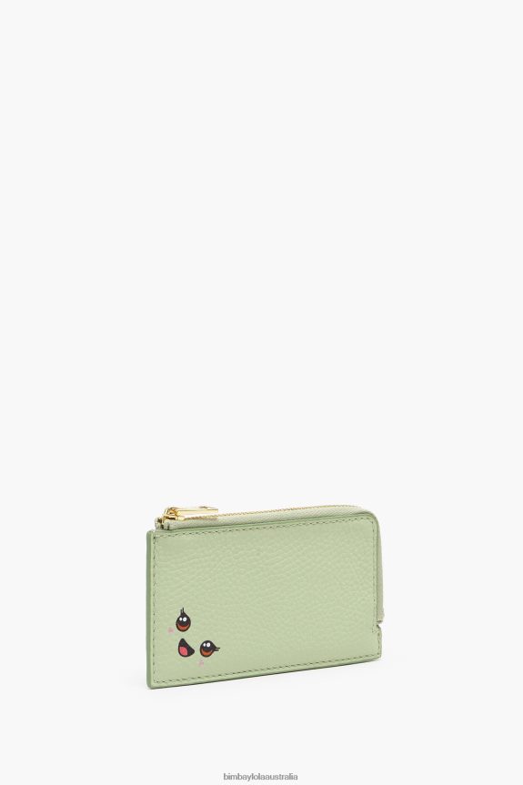 Accessories 4062VZ997 Green Bimba Y Lola Pastel Leather Rectangular Coin Purse