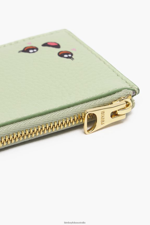 Accessories 4062VZ997 Green Bimba Y Lola Pastel Leather Rectangular Coin Purse