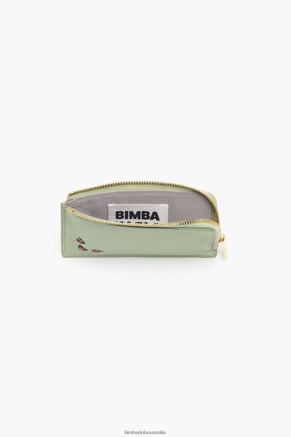 Accessories 4062VZ997 Green Bimba Y Lola Pastel Leather Rectangular Coin Purse