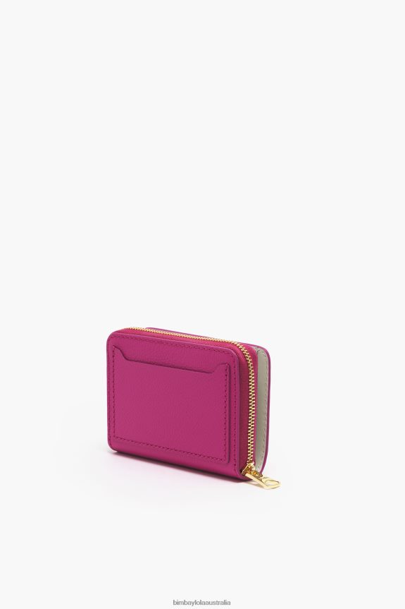 Accessories 4062VZ998 Fuchsia Bimba Y Lola Leather Flap Purse