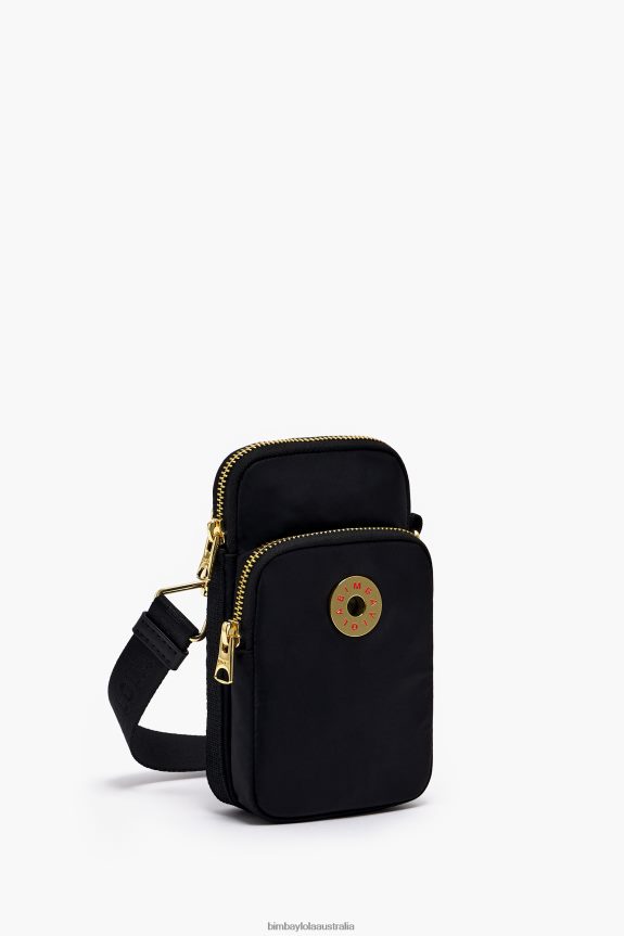 Accessories 4062VZ1135 Black Bimba Y Lola Rectangular Nylon Mini Bag