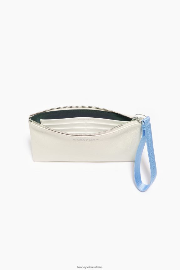 Accessories 4062VZ1096 White Bimba Y Lola Leather Flat Make-Up Case