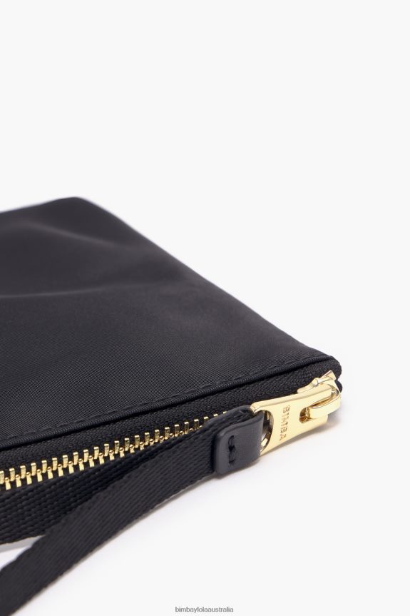 Accessories 4062VZ1097 Black Bimba Y Lola Nylon Flat Make-Up Case