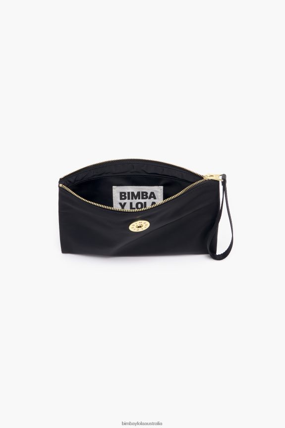 Accessories 4062VZ1097 Black Bimba Y Lola Nylon Flat Make-Up Case