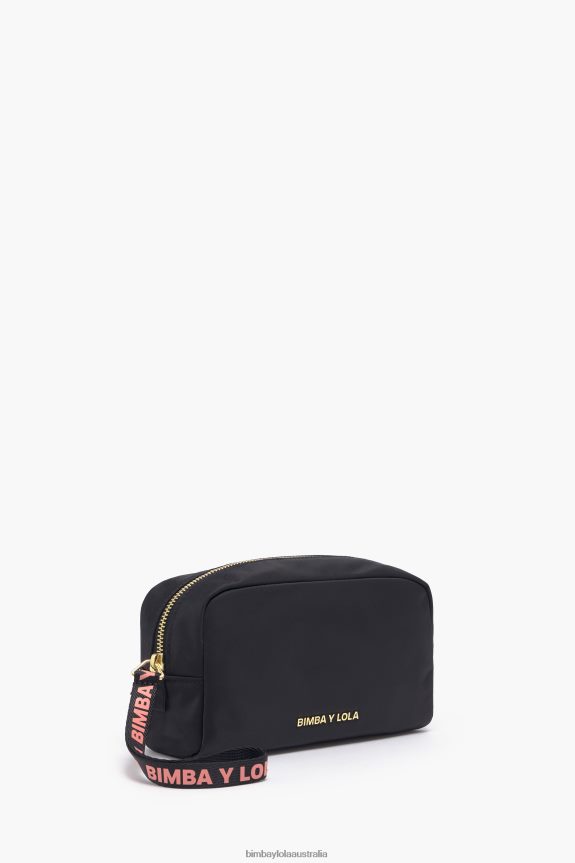 Accessories 4062VZ1104 Black Bimba Y Lola Nylon Rectangular Make-Up Case