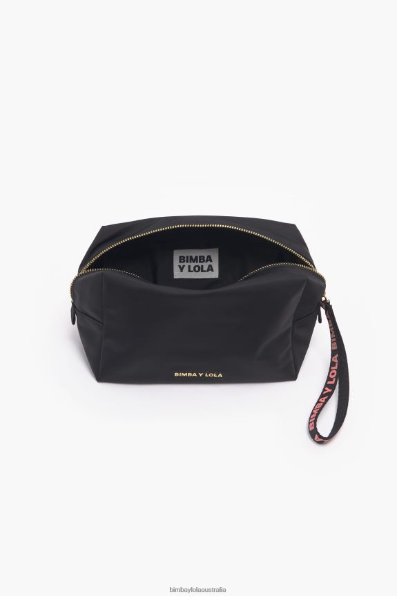 Accessories 4062VZ1105 Black Bimba Y Lola Nylon Rectangular Make-Up Case