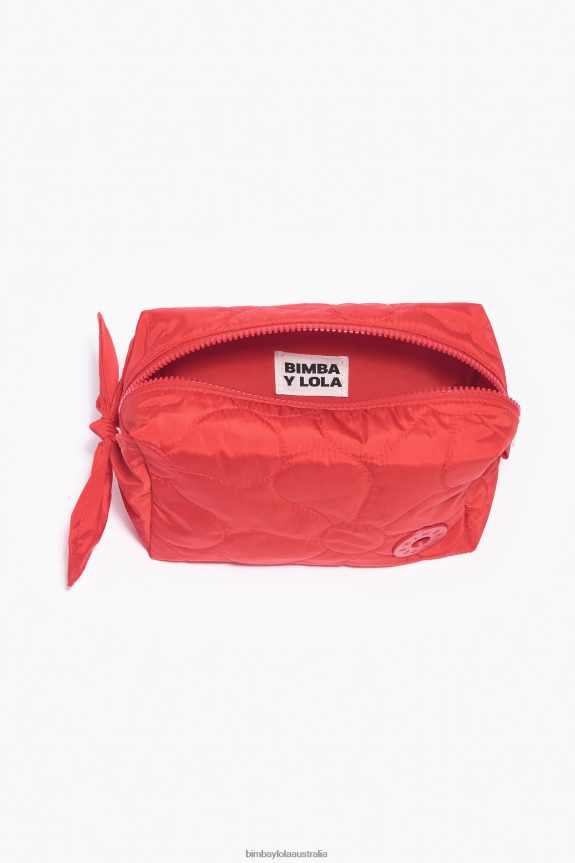 Accessories 4062VZ1108 Red Bimba Y Lola Nylon Rectangular Make-Up Case