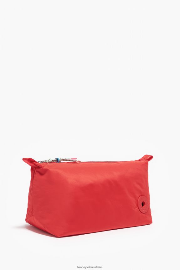 Accessories 4062VZ1110 Red Bimba Y Lola Nylon Trapezium Make-Up Case