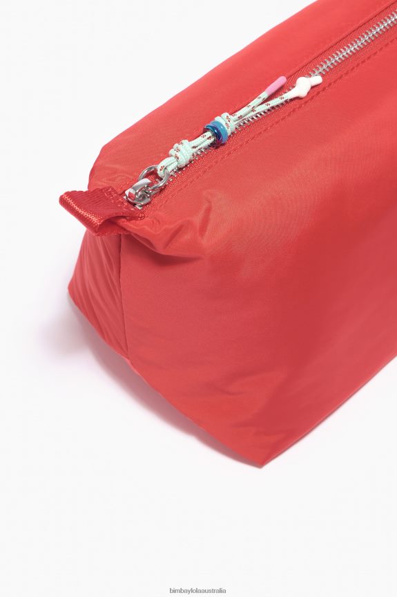 Accessories 4062VZ1110 Red Bimba Y Lola Nylon Trapezium Make-Up Case